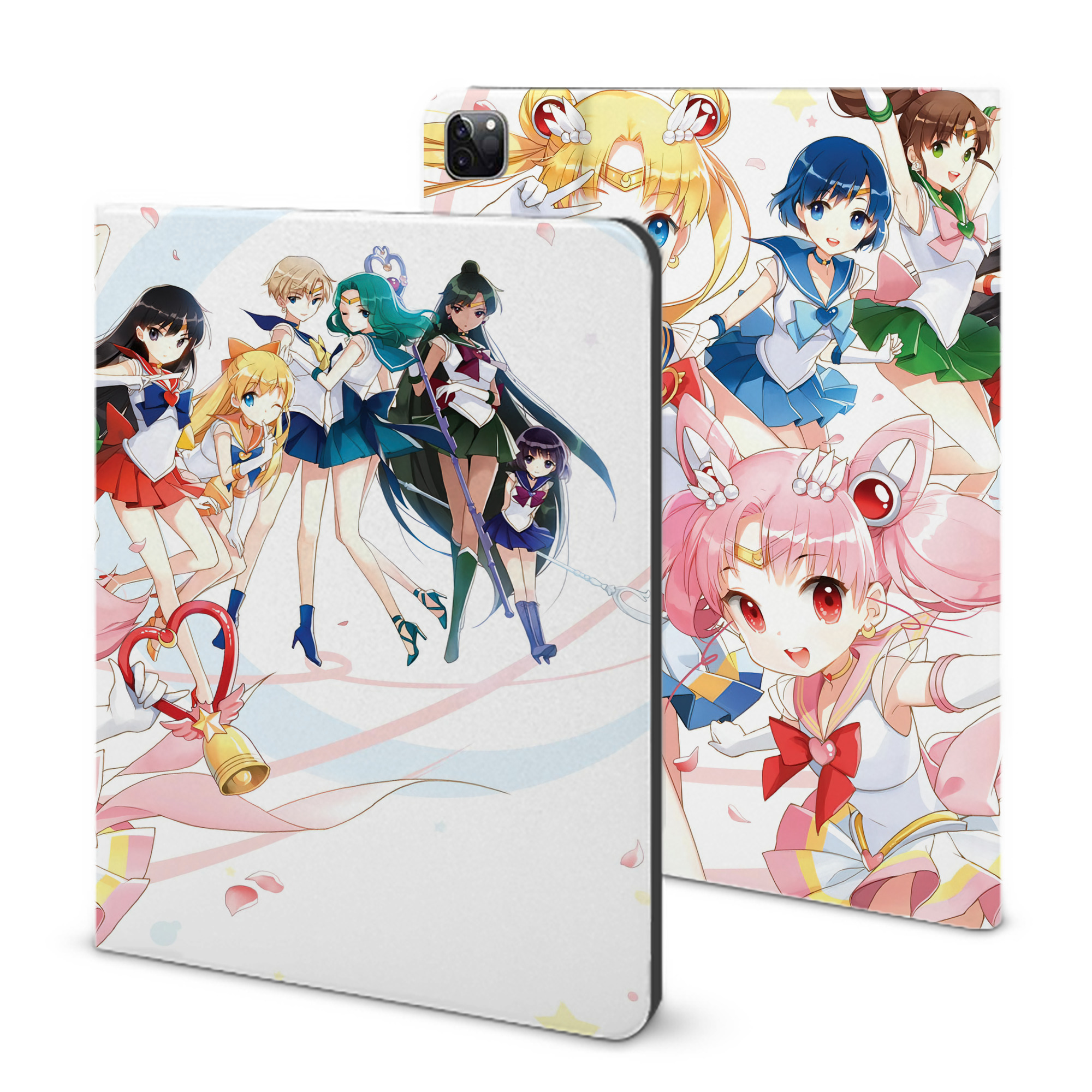 （画像用） 美少女戦士セーラームーン Sailor Moon IPad ケース ブック型 PUレザー TPU 耐衝撃 軽量 薄型 ペン収納なし 全面保護 IPad 各モデル対応